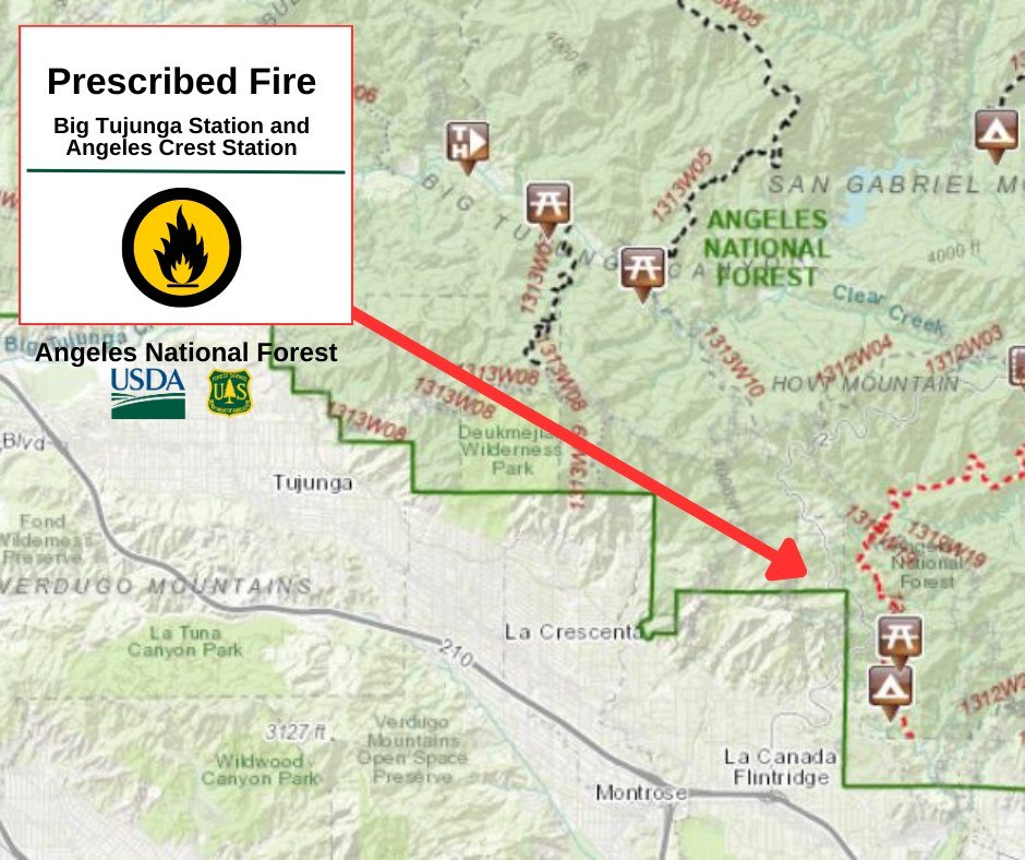 Map showing location of prescribed burn scheduled at ANF Fire Station 13.