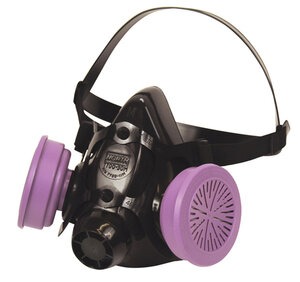 A half-face respirator by North.
